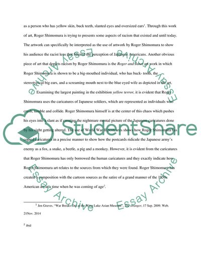 Roger Shimomuras Artwork Writing