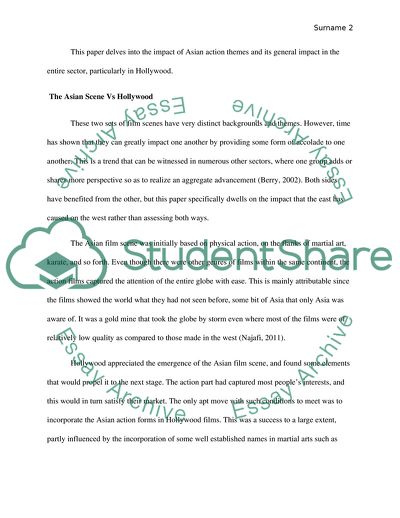 Asian Action Cinema and Hollywood