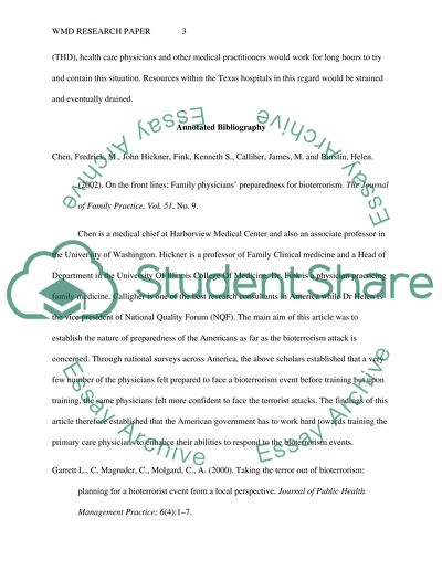 Problem Affecting US in regard to Weapon of Mass Destruction