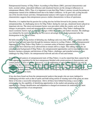 Strategies and Decisions of Oleg Tinkov