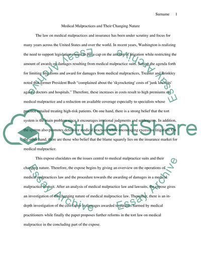 Medical Malpractices Lawsuits and Their Changing Nature