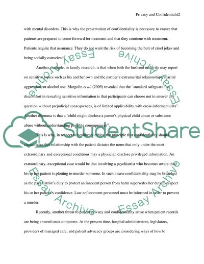 Privacy and confidentiality ( health care ethics)