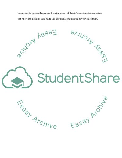 The Car Industry Brought Its Decline on Itself