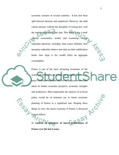 A Survey of Macro Economy of France