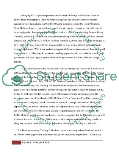 Medicare Reform in Our Changing Society