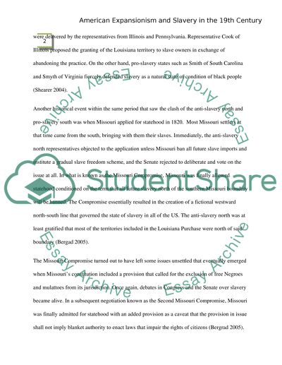 American Expansionism and Slavery in the 19th Century