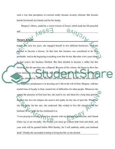 The Aspects Of Margery Kempe