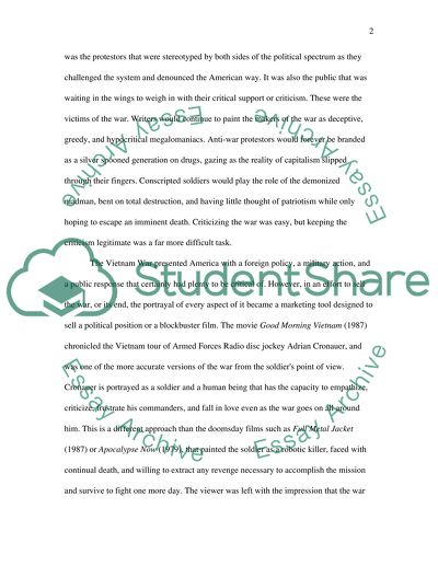 Cultures Portrayal of the Vietnam War