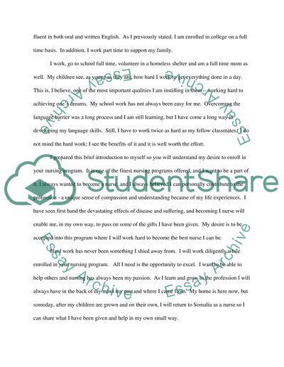 The Desire to Enroll in Nursing Program