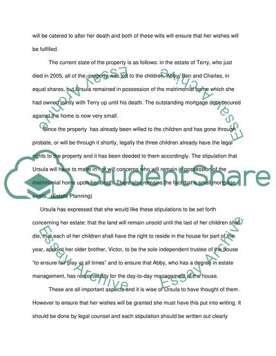 Use of Land Law in a Will