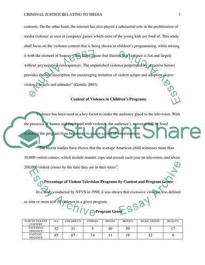 Criminal Justice relating to Media