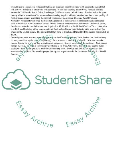 World Famous Restaurant