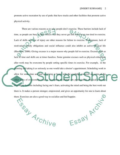 Physical Aactivity at work/study places -- Barriers