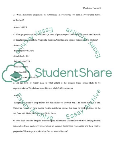 Ecology and Diversity of Cambrian Faunas
