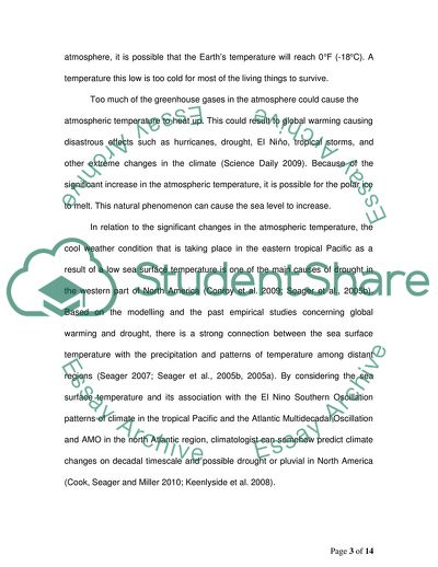 North America Drought which Occurred due to Global Warming