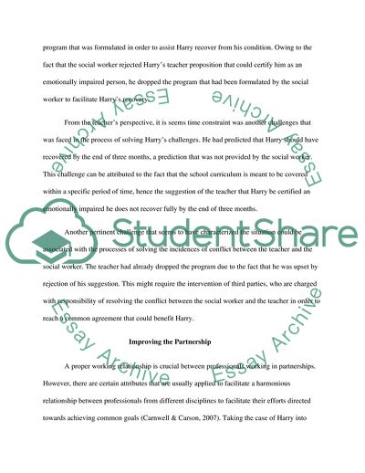 Synergy between Professionals in Schools and Institutions of Social Services