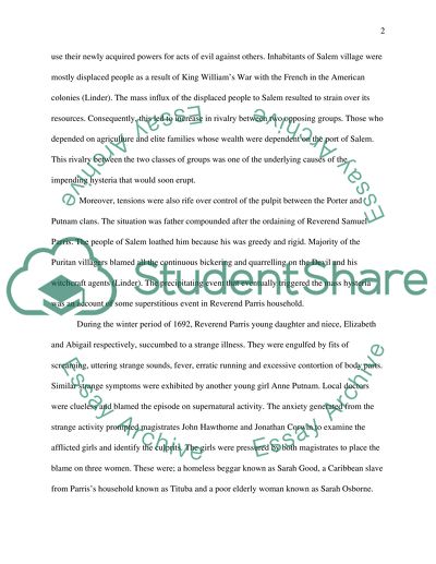 Salem Witch Trials Incident