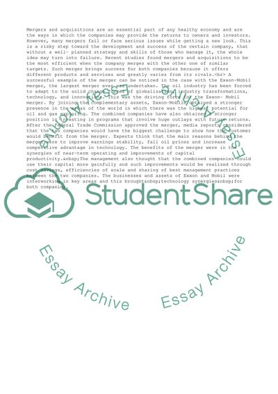 Merger Acquisition and Business Strategies