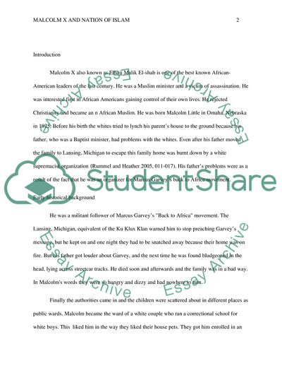 Malcolm X and Nation of Islam