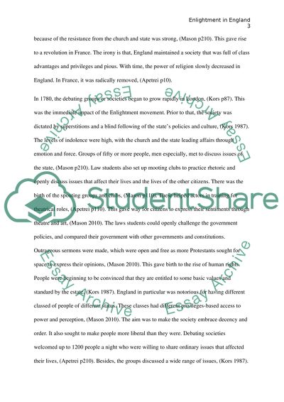 Englands involvement in the Enlightenment and its affect on the Constitution