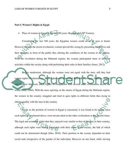 Womens Fights for Their Rights in Egypt