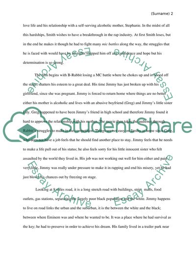 Movie Analasys: 8Mile directed by Curtis Hanson