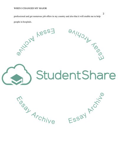 When I change my major