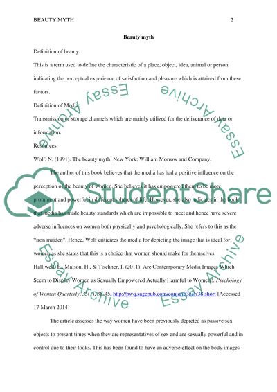 Beauty Myth- How Media & Beauty today Impacts Women