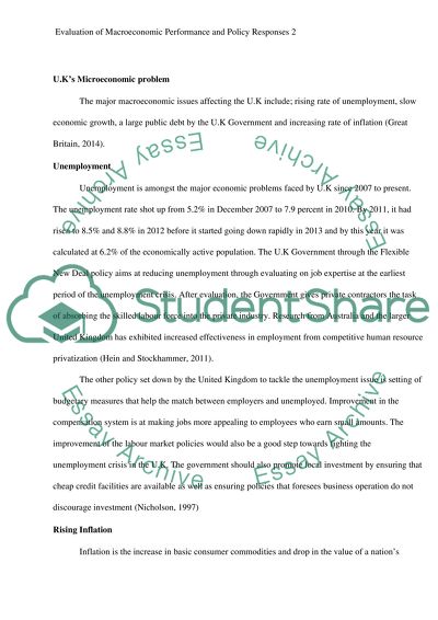 Evaluation of Macroeconomic Performance and Policy Responses