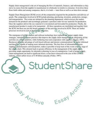 The Importance of Six Right Concepts of Supply Chain Management for the Coca Cola