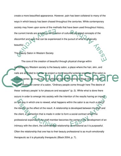 Social Identity through Creating the Beautiful Body