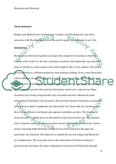 Mysticism and Christianity