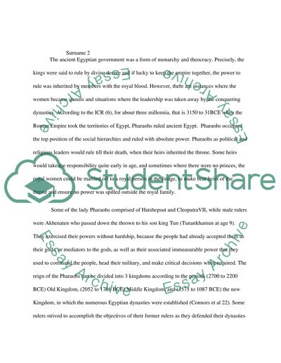 Egyptian Political History