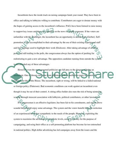 The Value of Incumbency