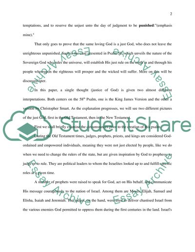 Psalm 58: God is Just Critique