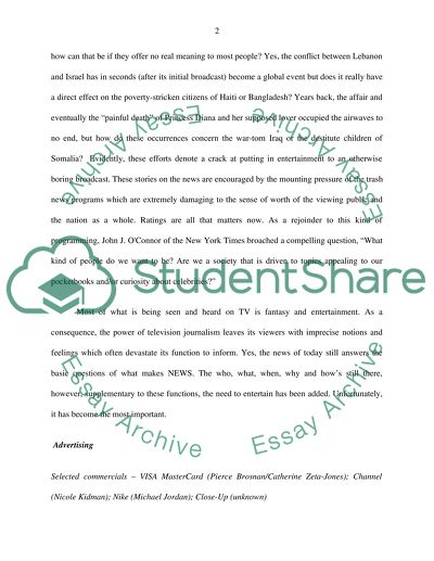 News analysis and Advertising