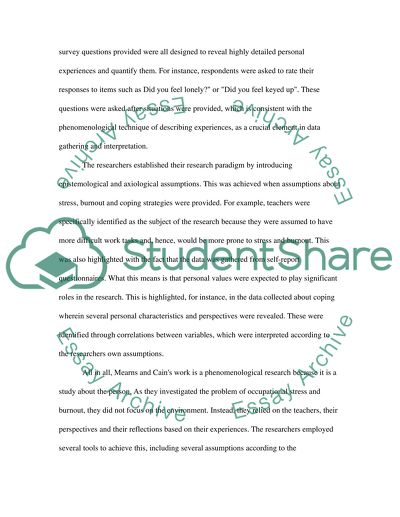 Research Study Analysis