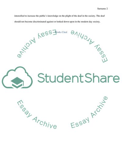 DEAF READING REFLECITON APRIL 2