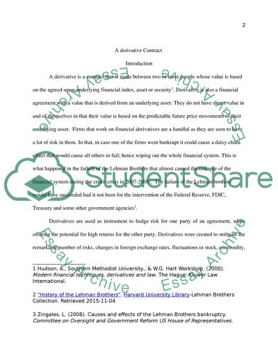 Types of Derivative Contracts
