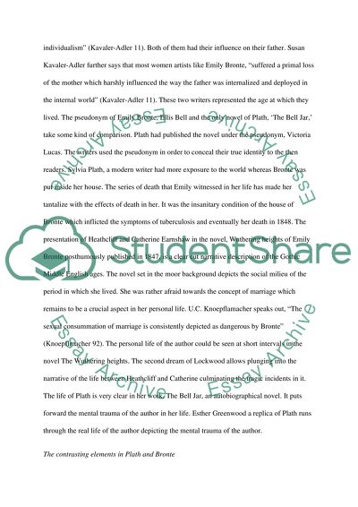 Comparison of the Poet Sylvia Plath with Emily Bronte