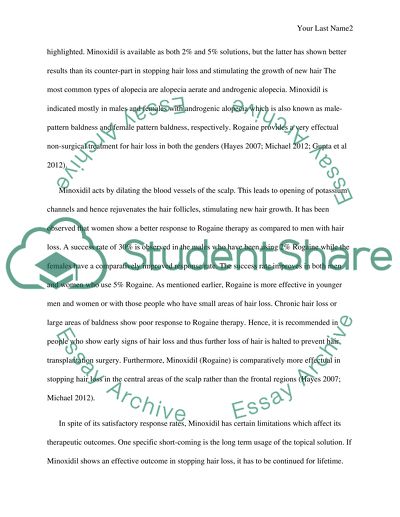 The Main Ingredient of Rogaine Is Minoxidi