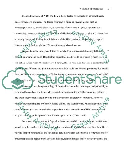 Vulnerable Populations Research Paper