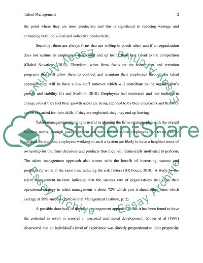 Effective Talent Management