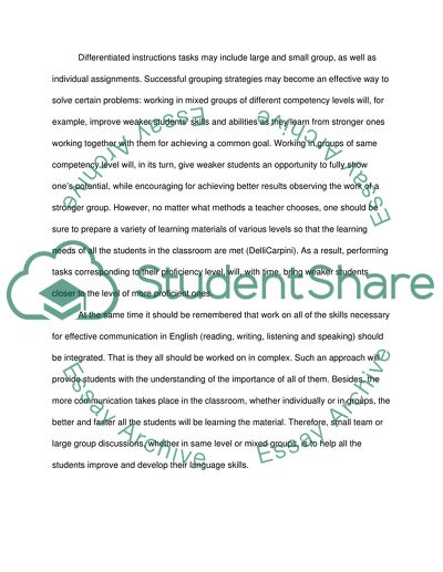 Teaching English as a Second Language