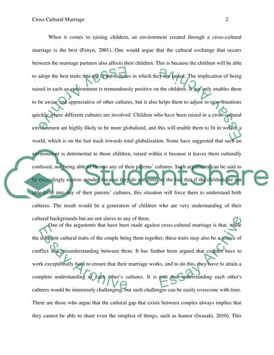 Cross cultural marriage