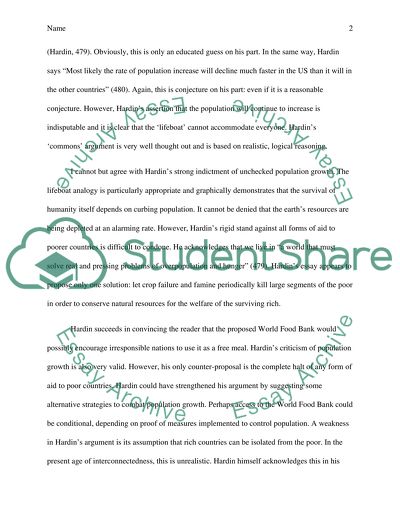 Garrett Hardin: The Case Against Helping the Poor