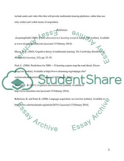 Impact of multimedia in learning English as a second language