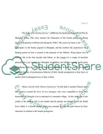 The History Background of Song of Everlasting Sorrow and Balzac and the Little Chinese