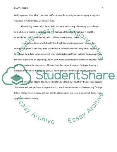 Encounter with a Different Culture