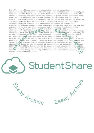 Business and Climate Change